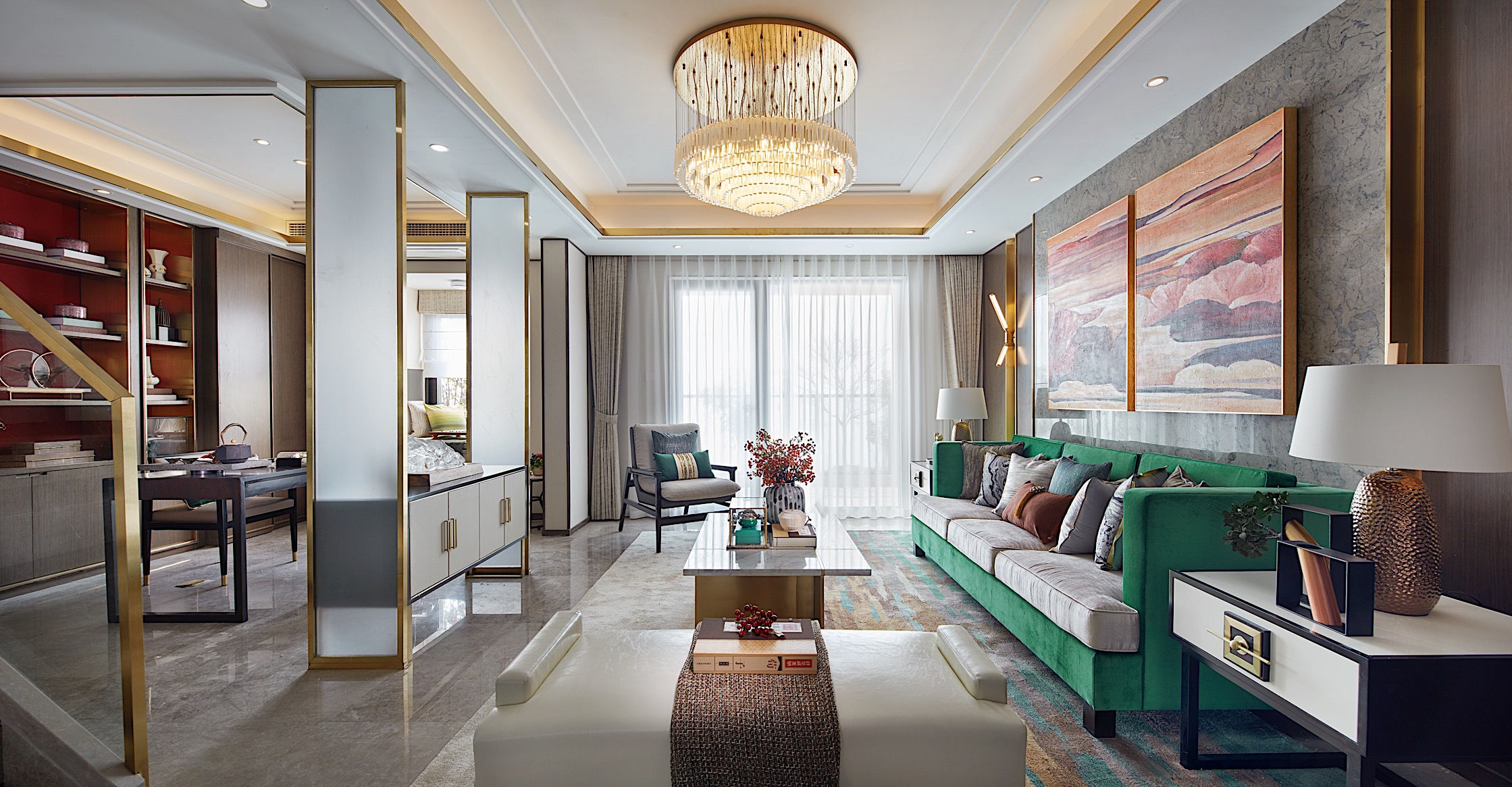 Mẫu thiết kế nội thất mang phong cách Trung Quốc cho biệt thự