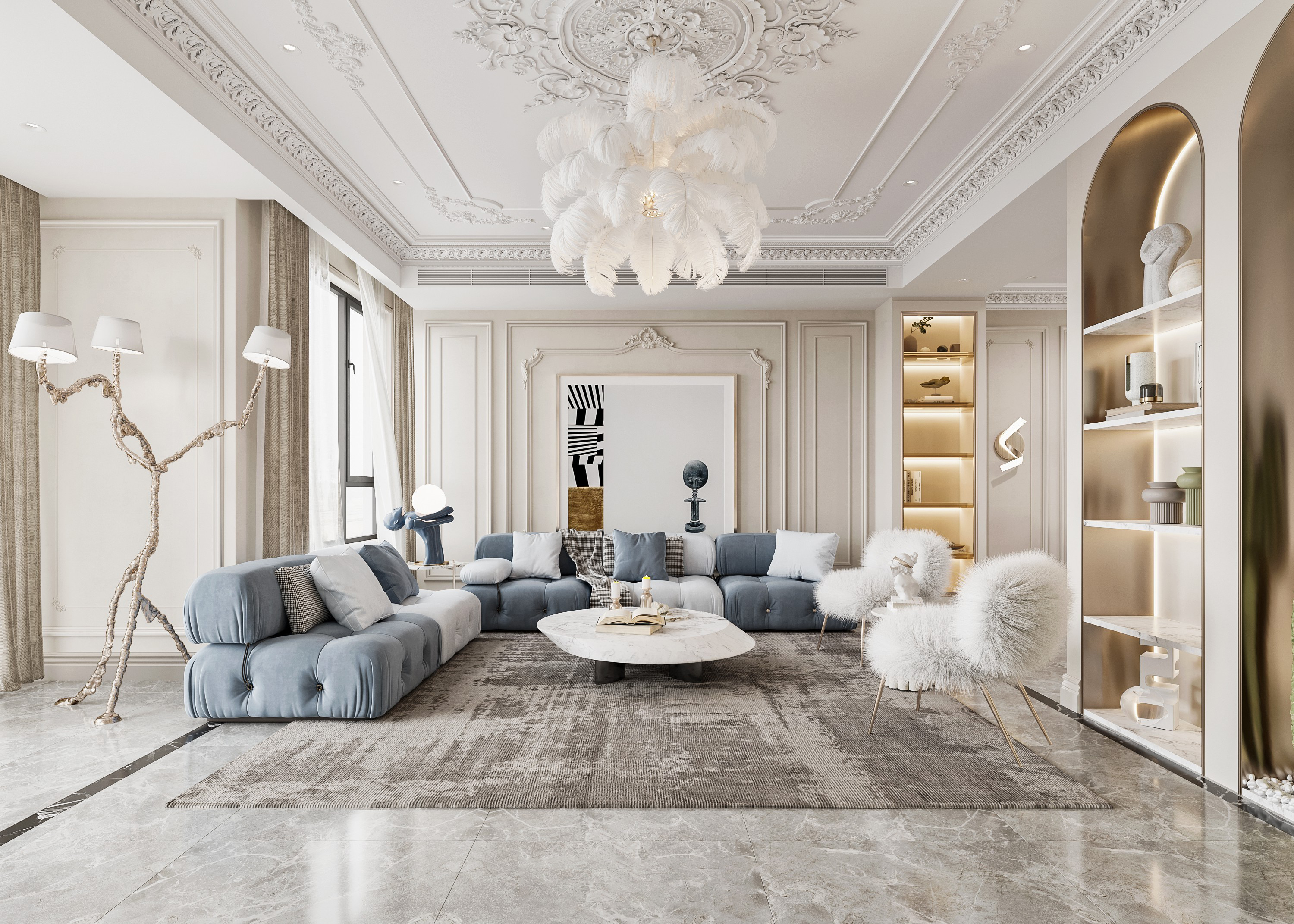 Vẻ đẹp sang trọng hoa mỹ từ phong cách thiết kế kiểu Pháp